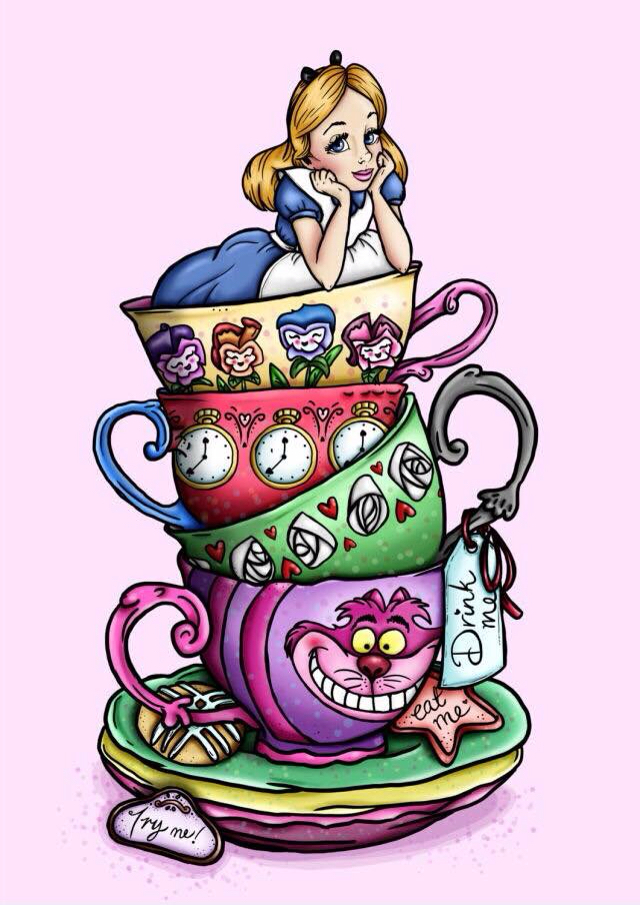 Tea Cup Alice In Wonderland Clip Art Library