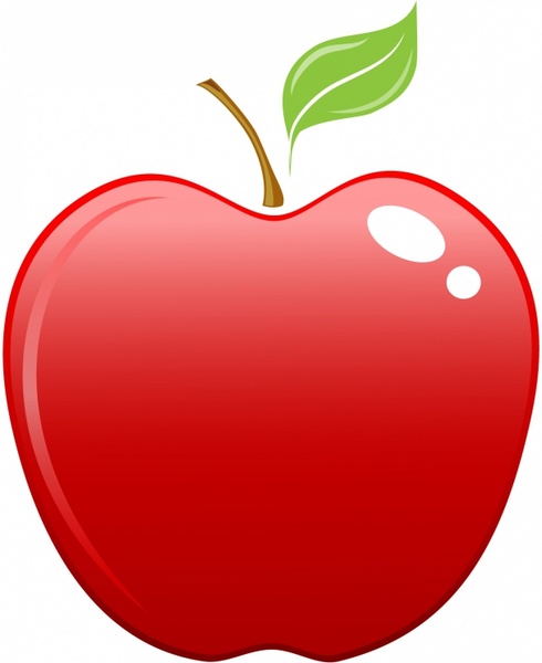 Red Apple Free vector in Adobe Illustrator ai ( 