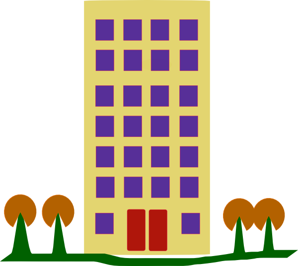 Building With Trees Clip Art 