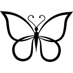Butterfly Clipart Black And White Outline_700167
