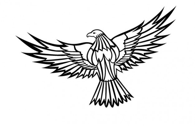 Flying eagle clipart Vector Free Download