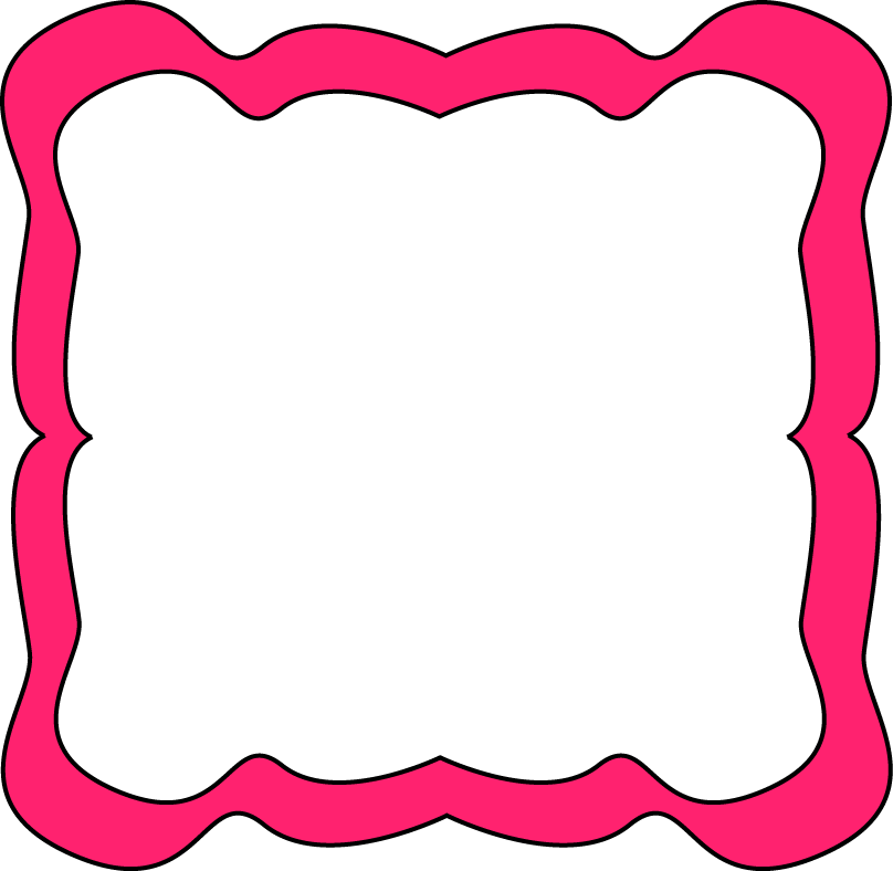 Pink Curvy Frame Free Clip Art Frames content