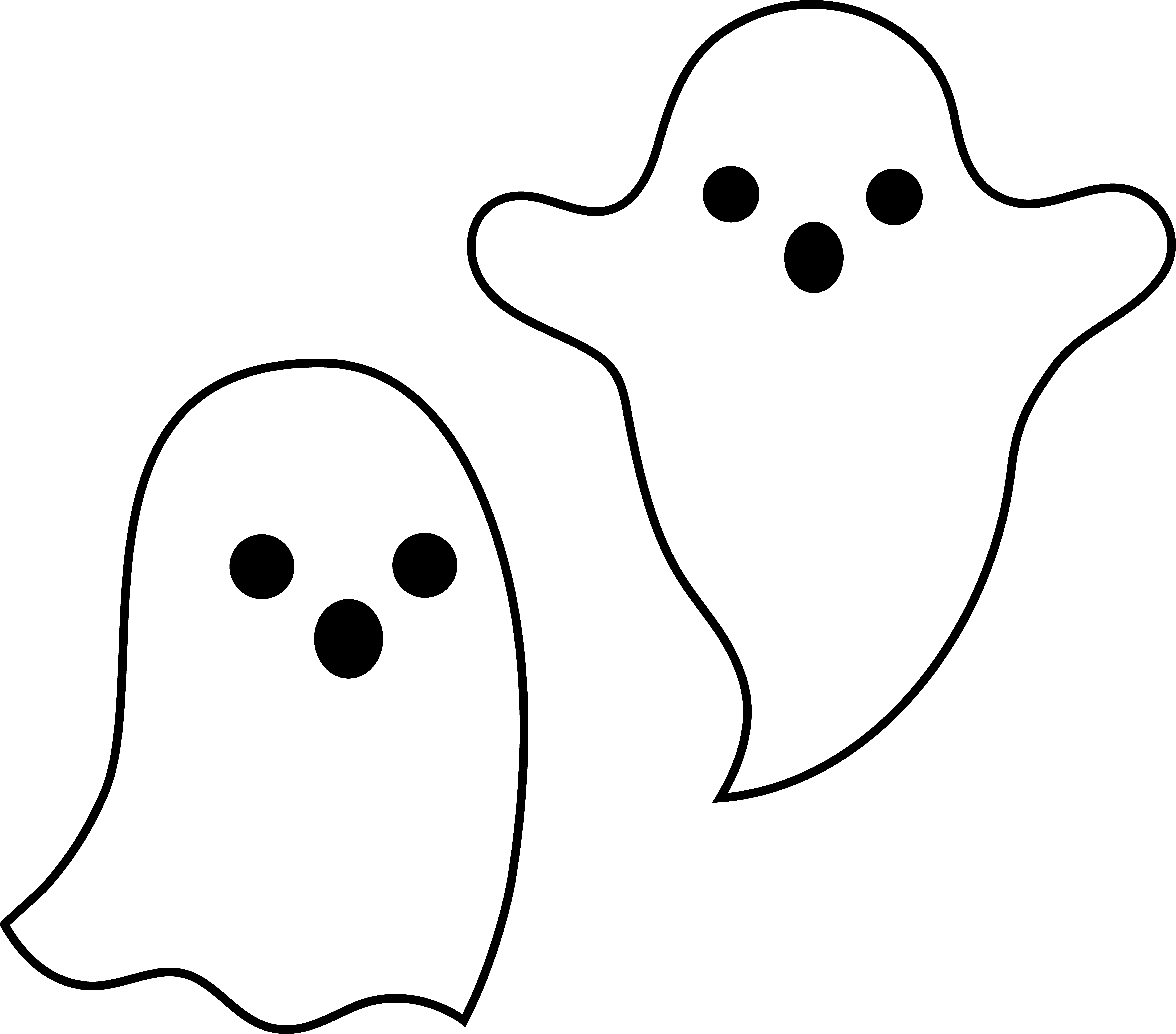 Ghost Clipart Black And White | Clipart library - Free Clipart Images