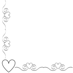 black and white heart borders