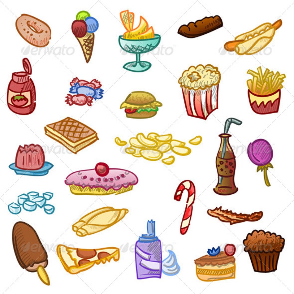 Unhealthy Food Stock Illustrations Unhealthy Food Stock Clip