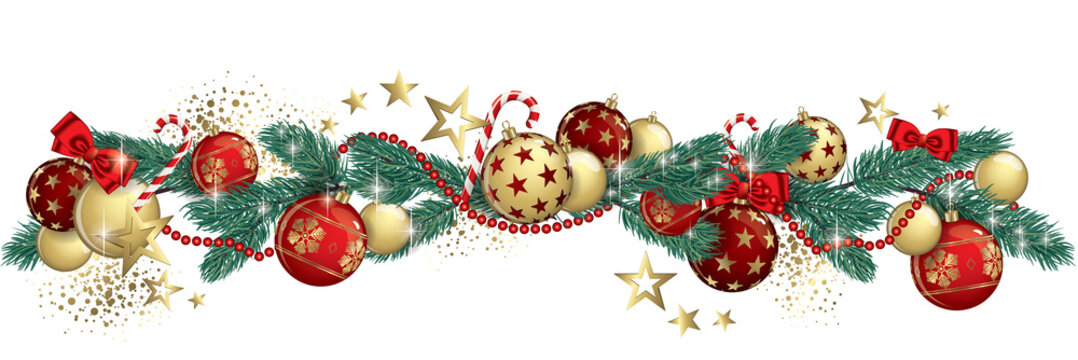 60 700 Christmas Garland Illustrations Royalty Free Vector Clip Art