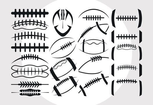 Vector American Football Closeup Background Illustration Stock Clip