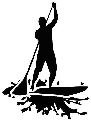 Male Stand Up Paddleboarding Silhouette Silhouette Silhouette Clip