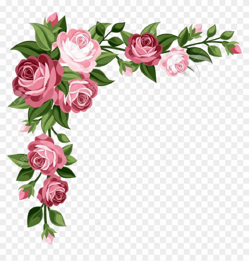 Pink Rose Border Clip Art Page Border And Vector Graphics Flower Border