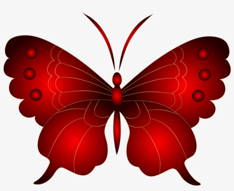 Red Butterfly Clip Art At Clker Vector Clip Art Online Clip Art