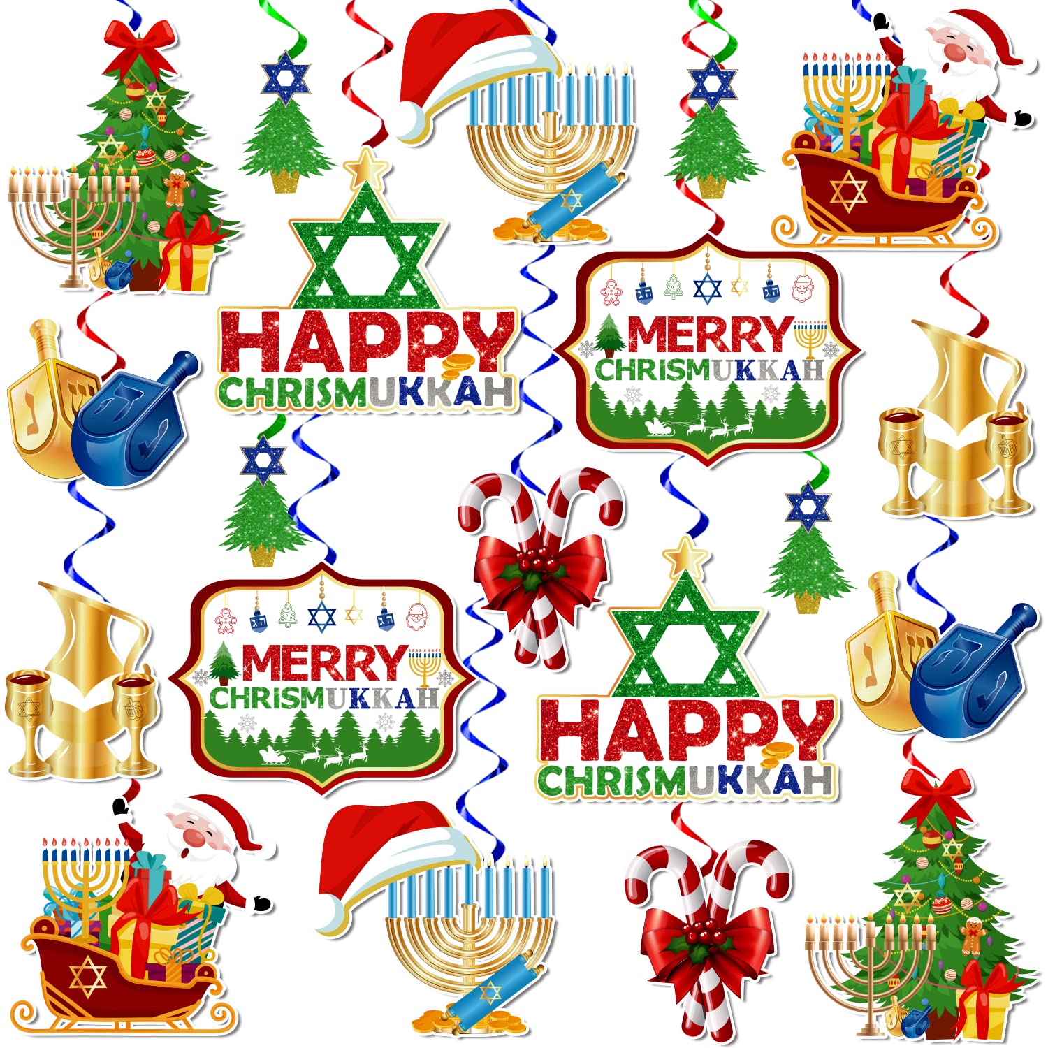 Happy Chrismukkah Hanukkah Ornament Personalized Gift Ornament