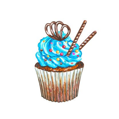 Watercolor Cupcakes Clip Art Library