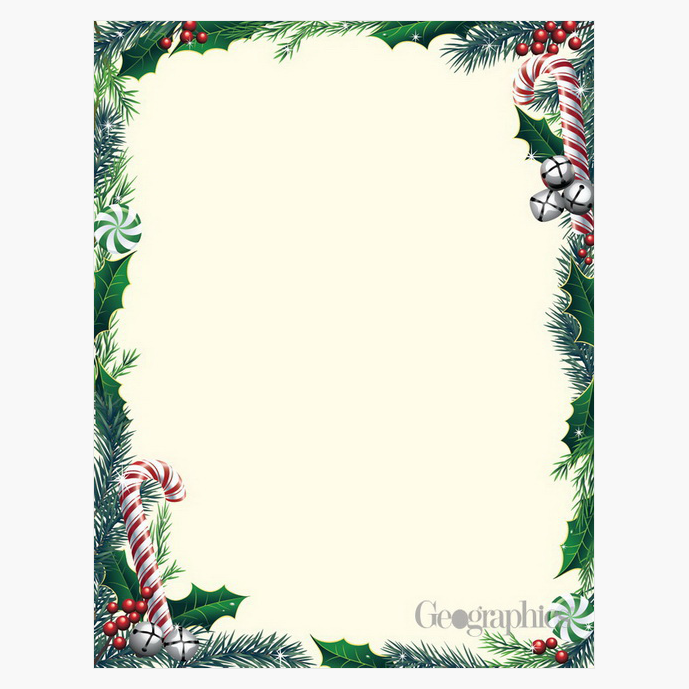 Best Free Printable Christmas Stationery Borders Printablee