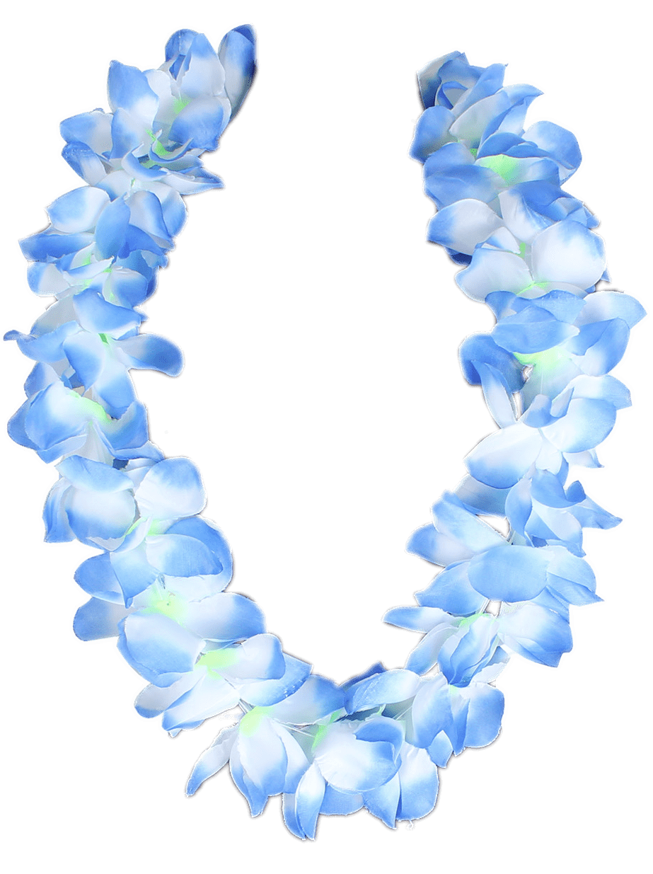 Hawaiian Lei With Big Colorful Hibiscus Flowers Royalty Free SVG Clip