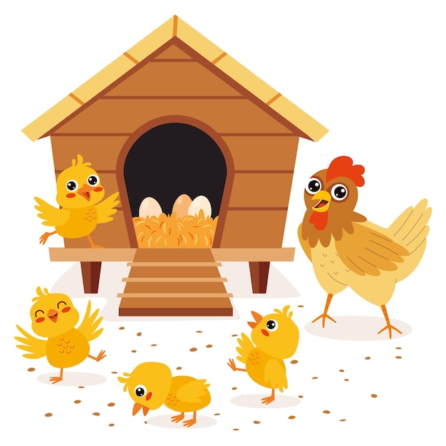 Hen House By Jeatz Hen House Clipart Transparent PNG 1024x729