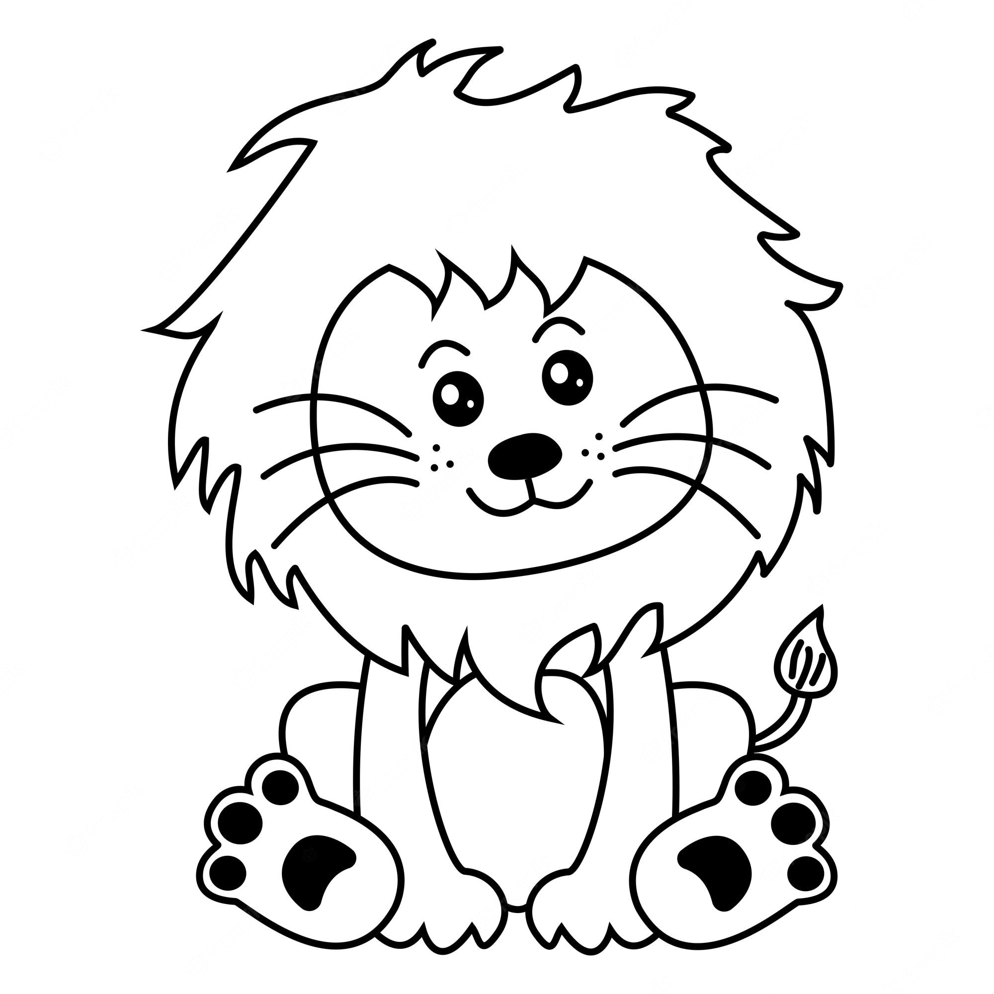Lion Outlines Clip Art Library