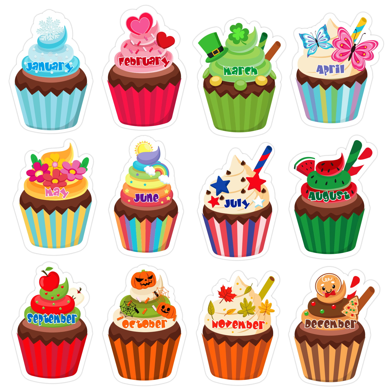 January Cupcakess Clip Art Library