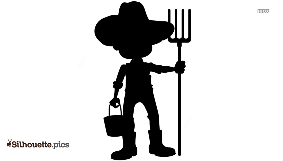 Farmer Silhouette Illustrations Royalty Free Vector Clip Art