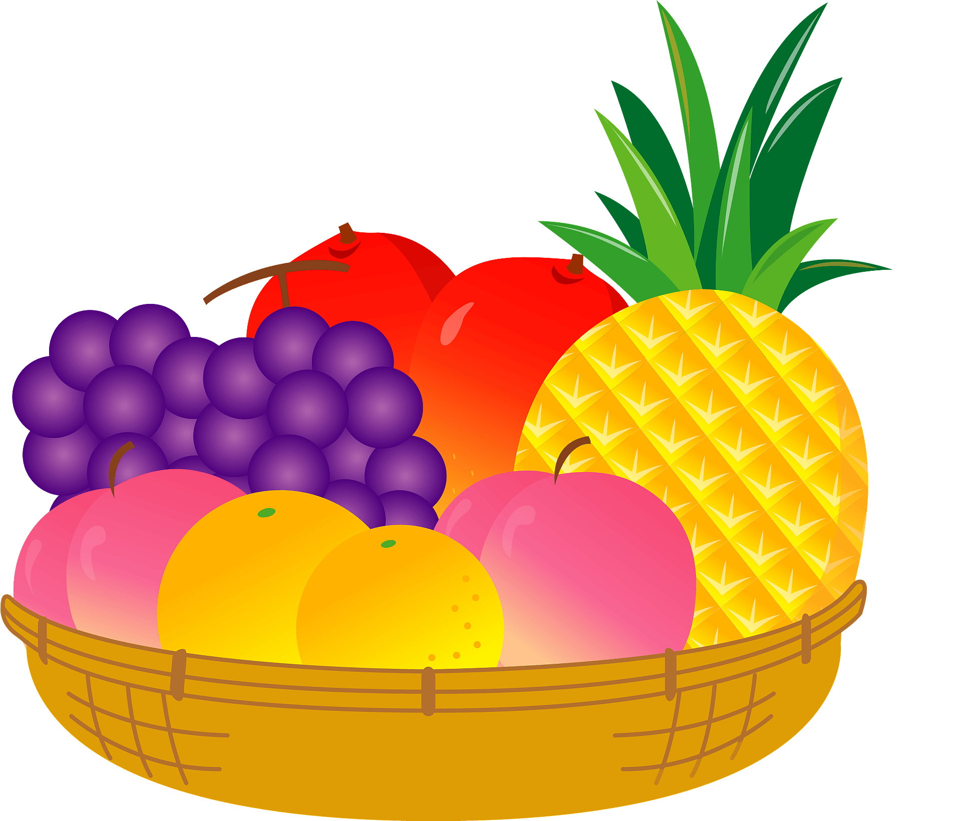 Various Fruit Collection Vector Fruits Cartoons Set Fruit Clip Art