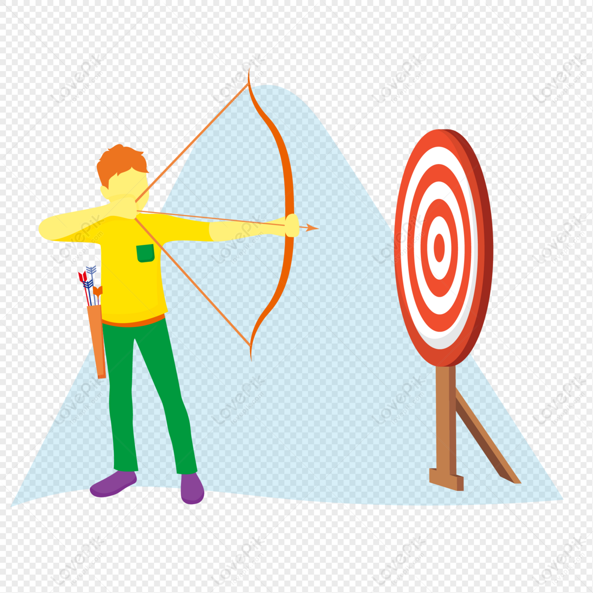 Archery Clipart Archery Arrows Hit Target With Bullseye Clipart