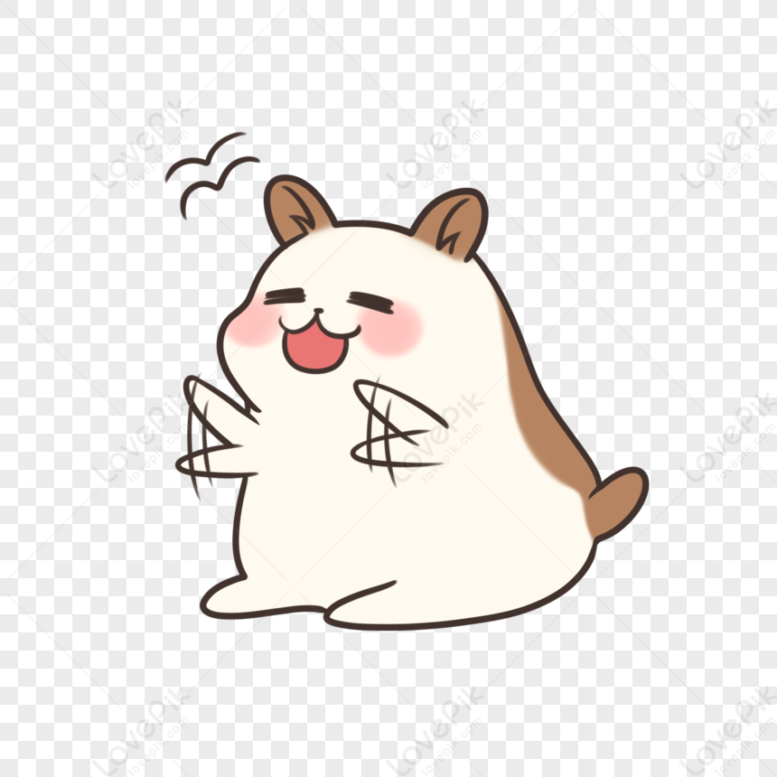 Clipart Cartoon Of A Cute Happy Hamster Ai Eps Png And Clipart