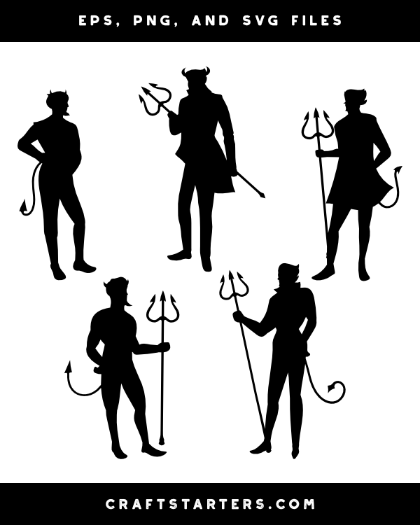 Devil Silhouettes Clip Art Library