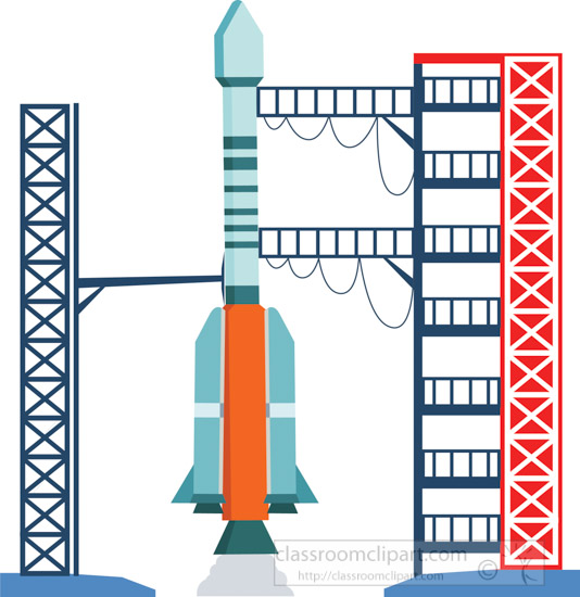 Rocket Launch Vector Cartoon Clipart Illustration Spaceship Space