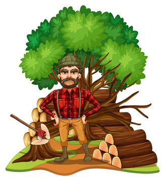 Lumberjack Cartoon Stock Illustrations 5 542 Lumberjack Cartoon