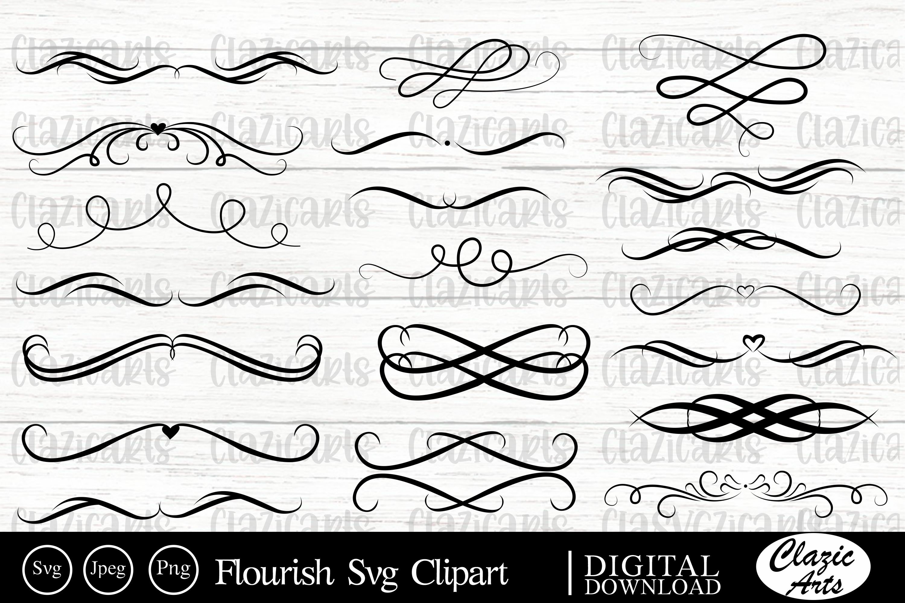 Simple Flourishes Clip Art Set Clip Art Library