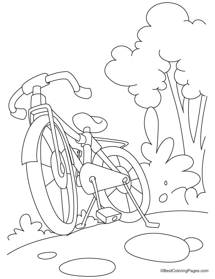 Mountain Bike Coloring Page Clip Art Library