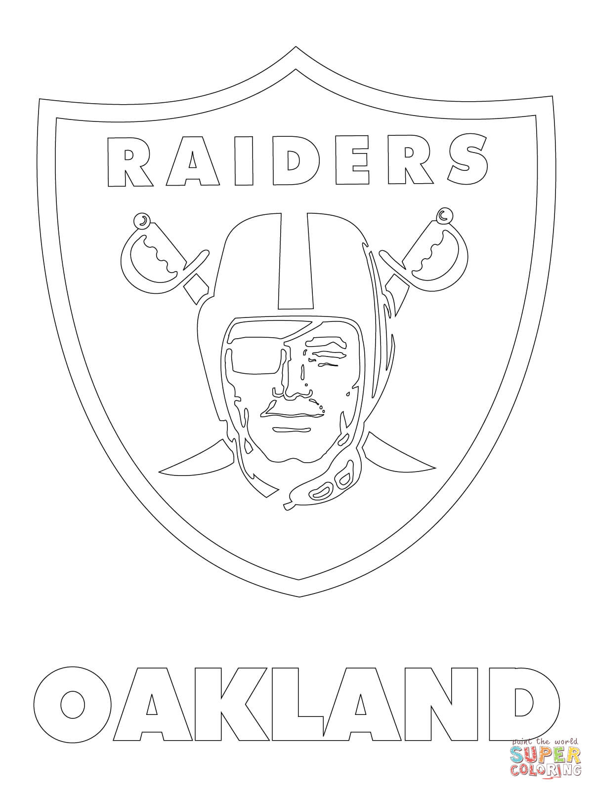 Oakland Raiders Logo coloring page | Free Printable Coloring Pages