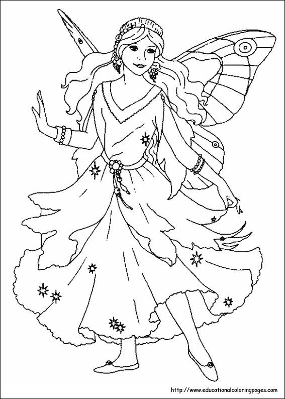 Fairies Coloring Pages free For Kids