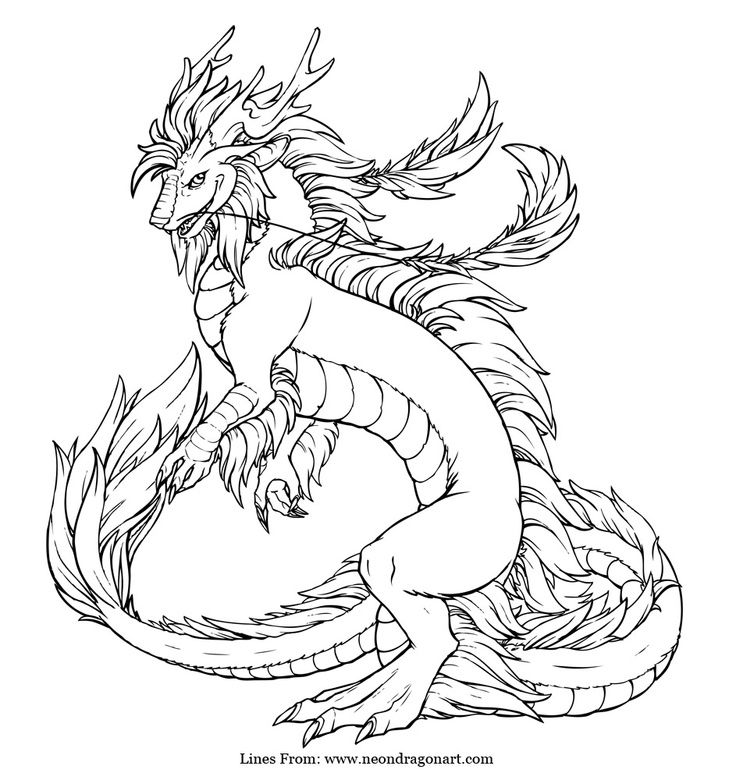 Realistic Dragon Coloring Pages |Free coloring on Clipart Library