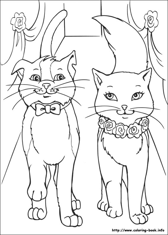 Barbie as the Princess and the Pauper coloring pages on Coloring