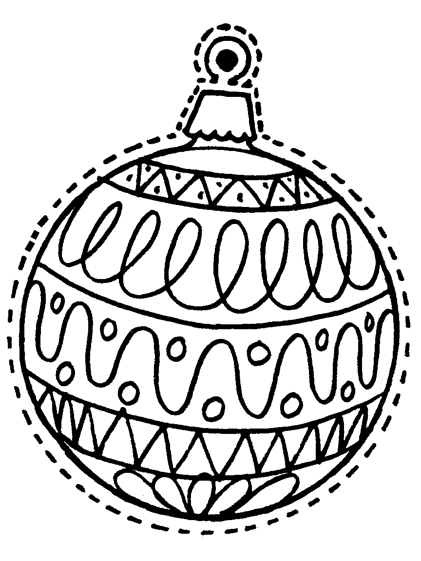 Free Christmas Ornaments Coloring Pages Printable, Download Free