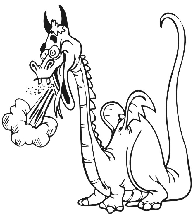 Fire Breathing Dragon Coloring Pages Fire Dragon Coloring