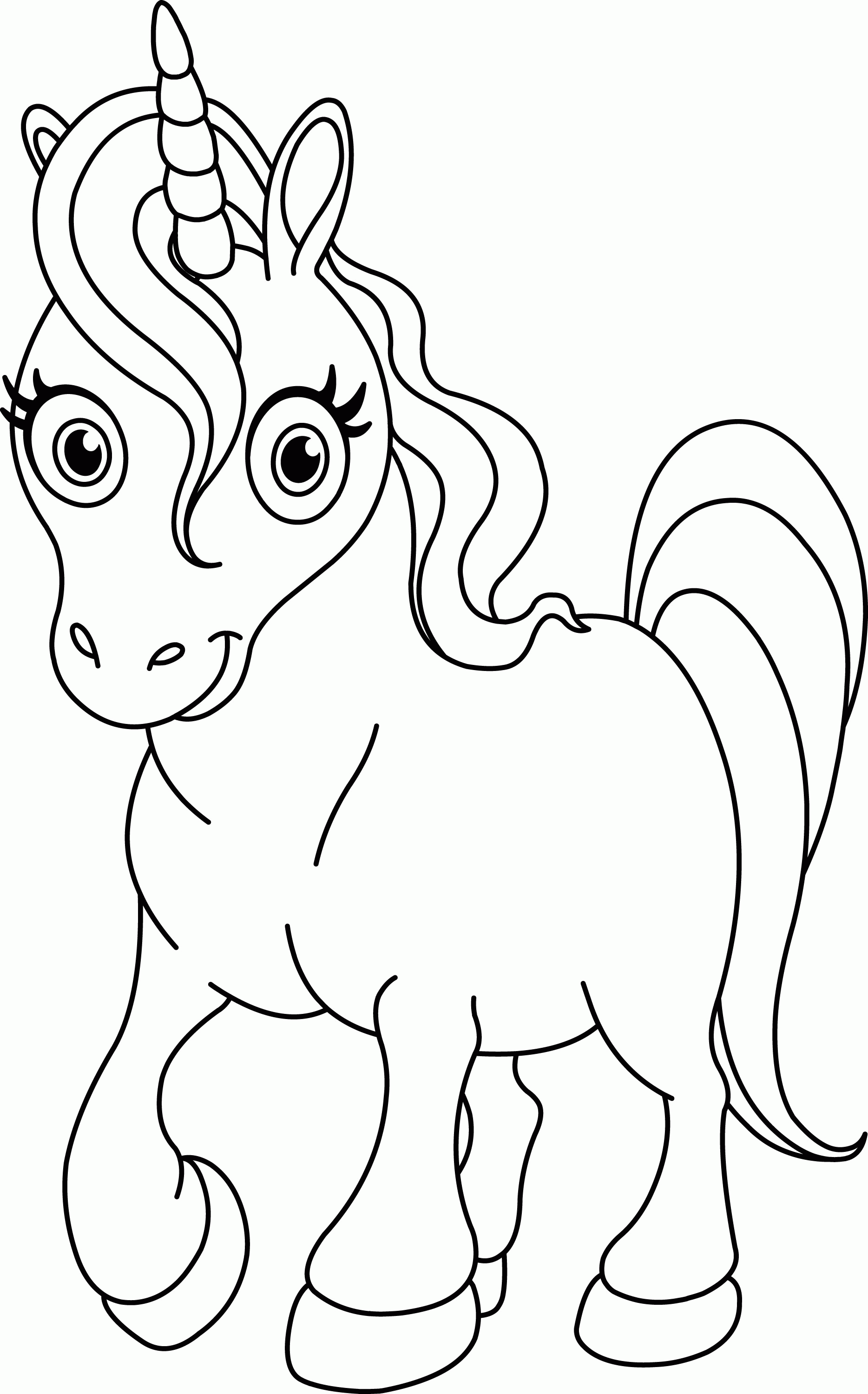 printable cute unicorn coloring pages   Clip Art Library