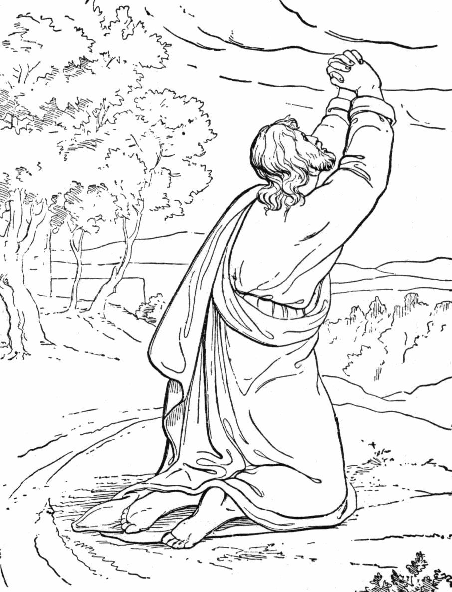 jesus hand coloring page