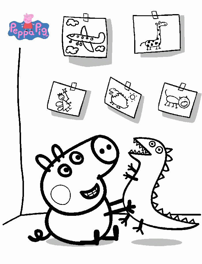 coloring pages of Peppa Pig