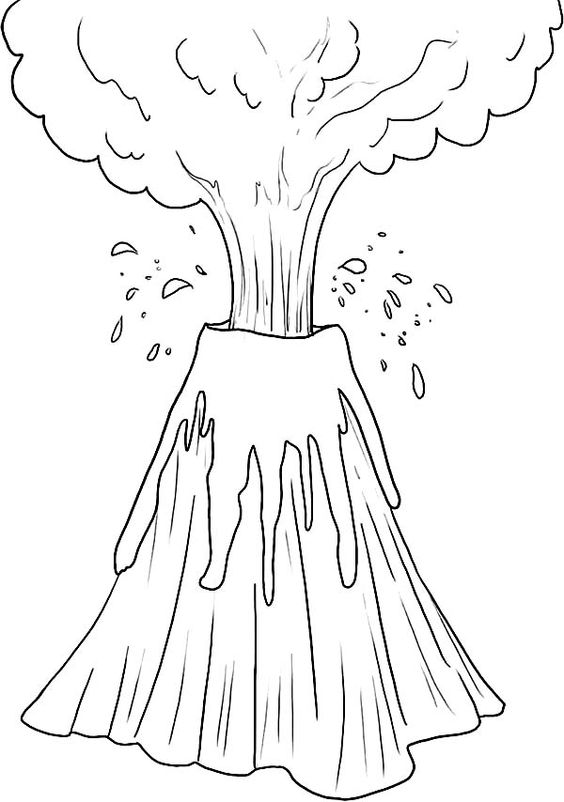 Drawings Of Volcanoes Erupting Clip Art Library