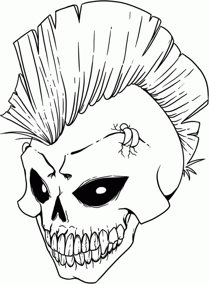 Free Detailed | Coloring Pages For Adults Skull, Download Free Detailed