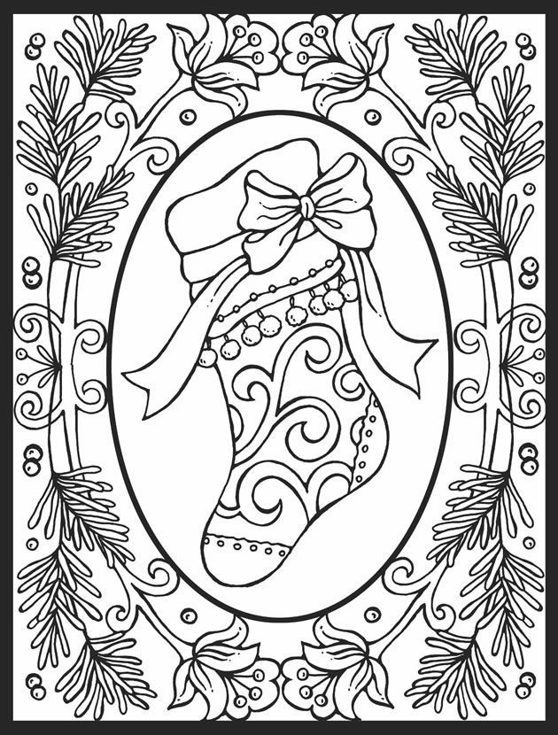 Christmas Hard Coloring Pages | Coloring Pages For All Ages