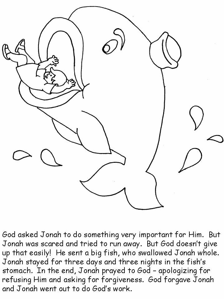  Jonah Coloring Pages For Preschool - Jonah Bible Story