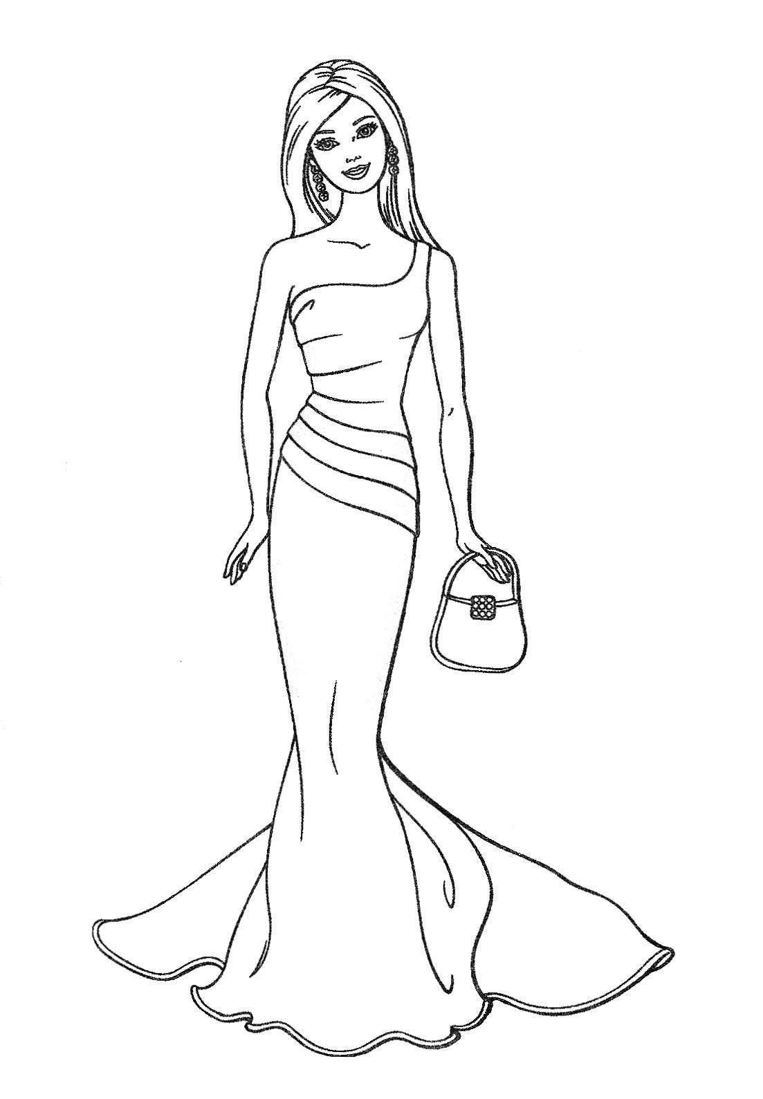 Free Barbie Cartoon Coloring Pages, Download Free Barbie Cartoon