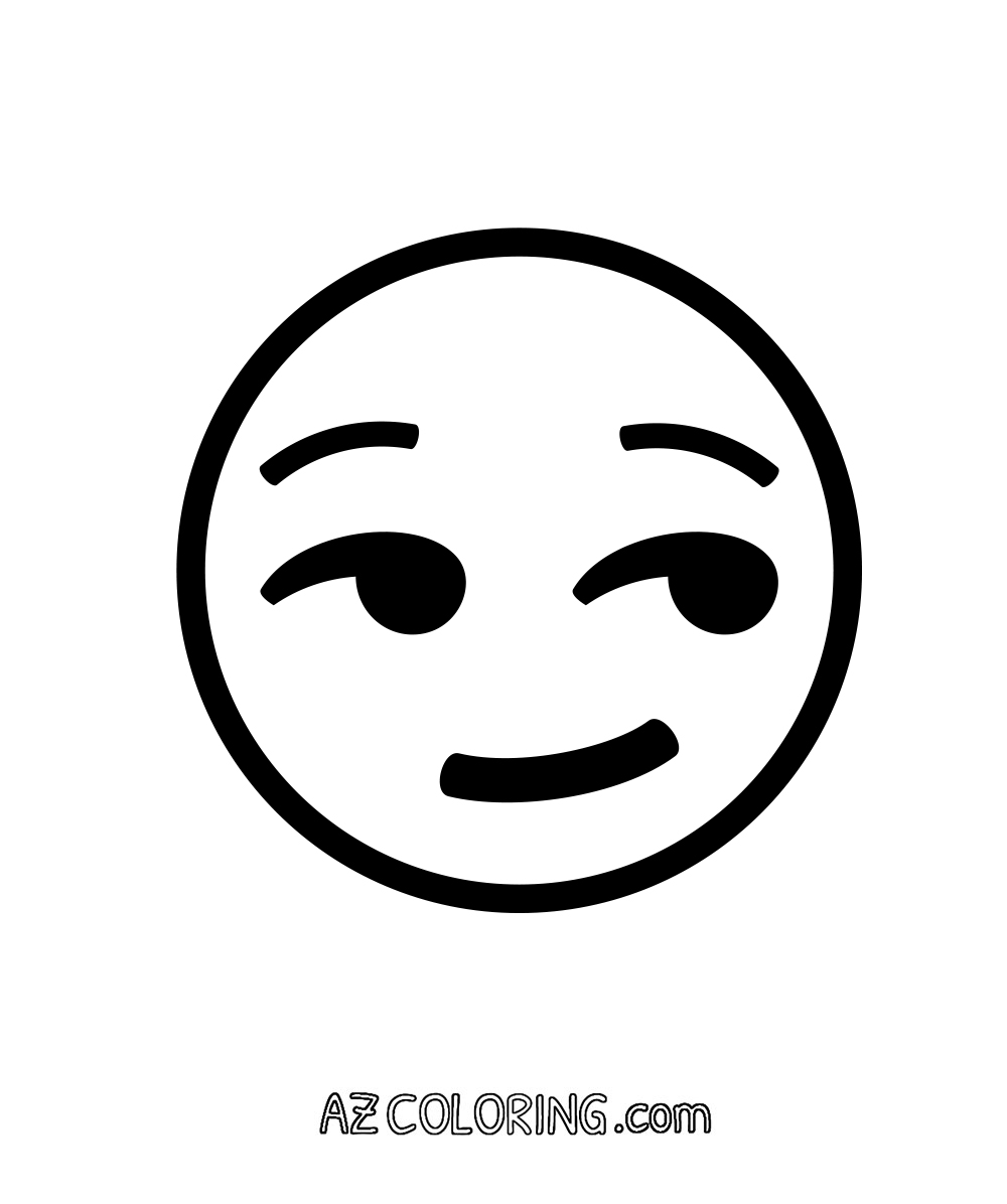 Funny Face Emoji Coloring Page Coloring Pages