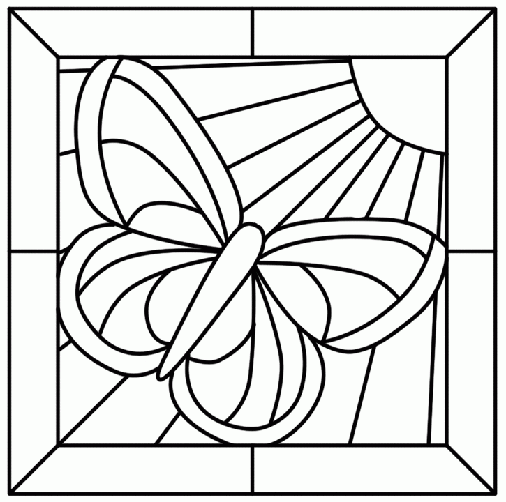 Printable Stained Glass Window Coloring Page | Coloring pages