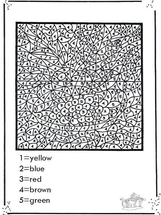 Free Color By Number Advanced Coloring Pages, Download Free Color By