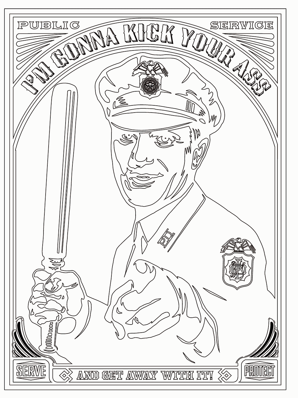 Officer Friendly Coloring Book Clip Art Library
