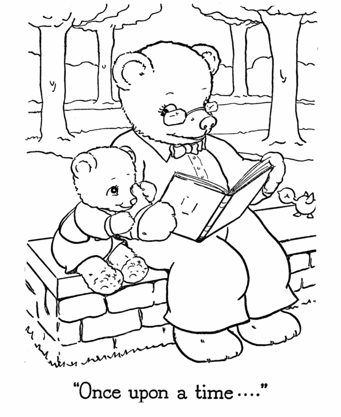 Teddy Bear Coloring Pages | Free Printable Papa and Baby Teddy