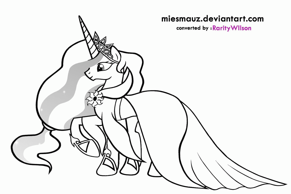 Free My Little Pony Coloring Pages Princess Celestia, Download Free My